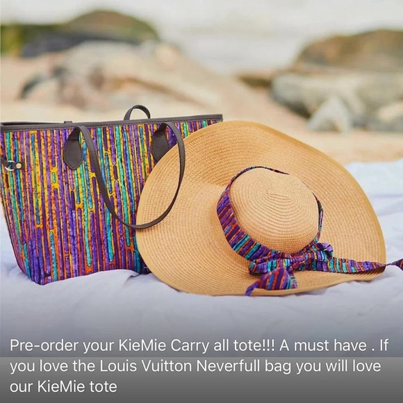 Vintage 💕Kweenzyafrik Ankara printed handmade Keimie Carry all Tote hat set - Picture 5 of 16